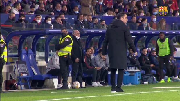 Pitchside: Xavi's incredible reaction to epic 3-2 win vs Levante